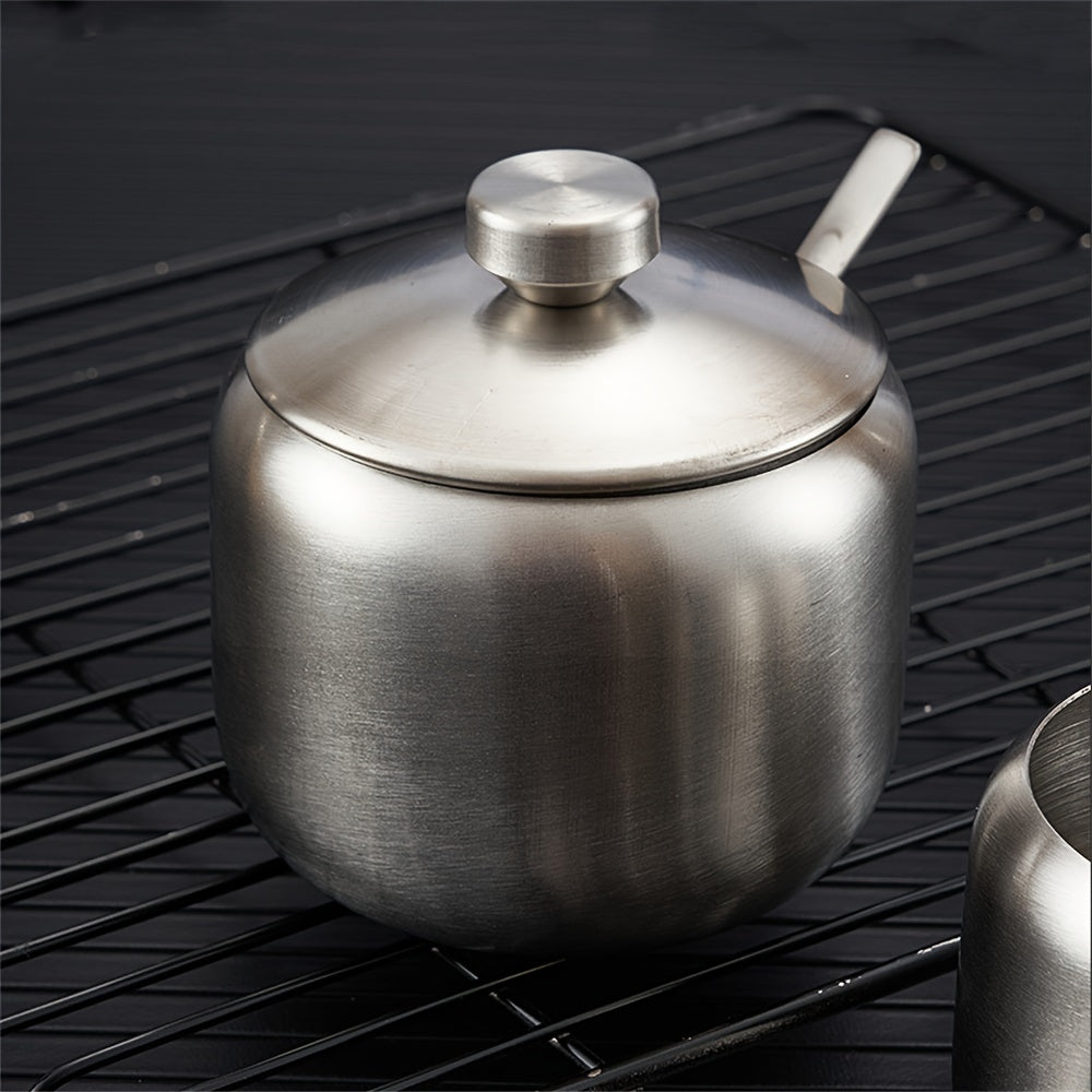 Стальная банка для приправ с ручкой