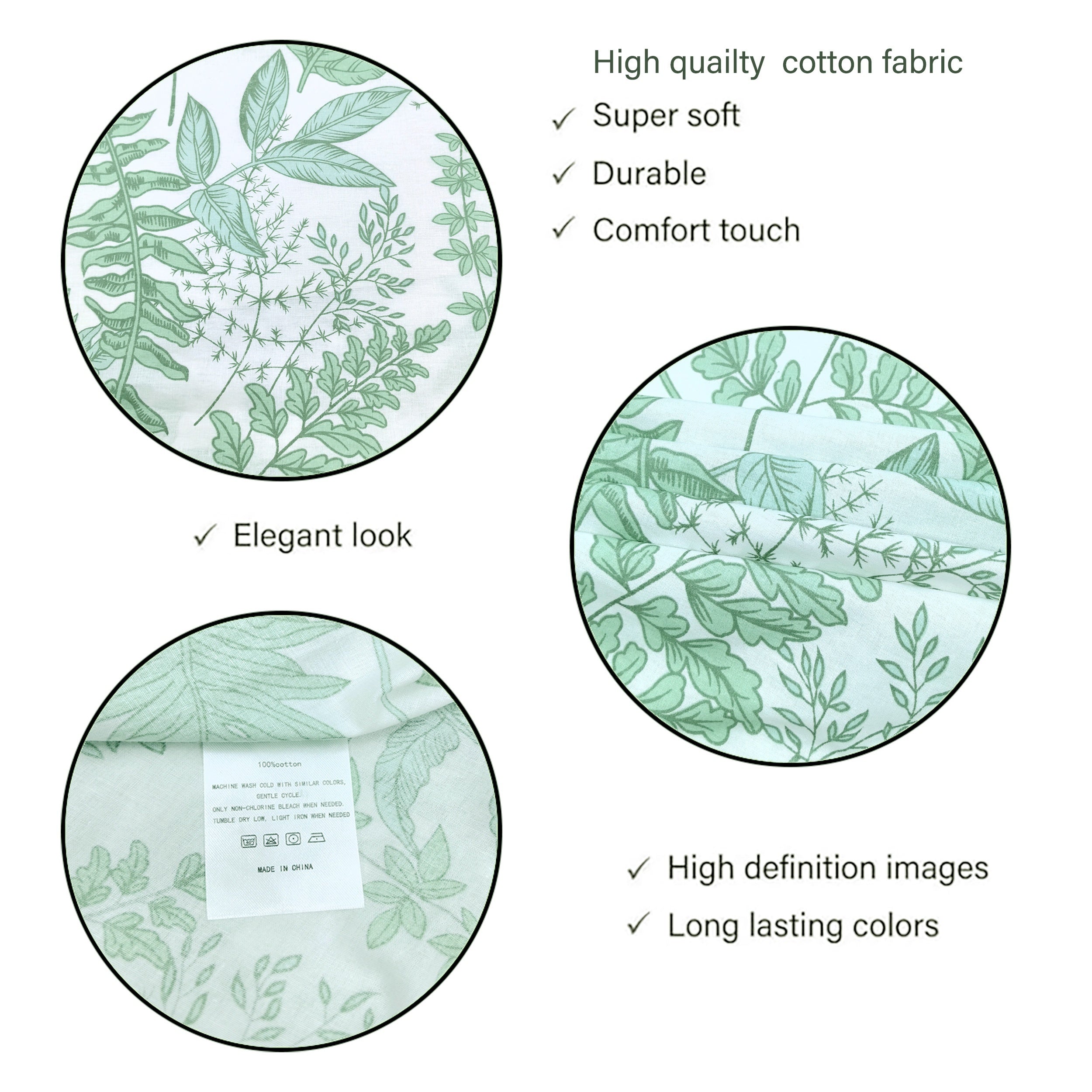 Luxurious Envelope Pillowcase Various Sizes White Gray Plaid Red Green Botanicals Leopard Geometric