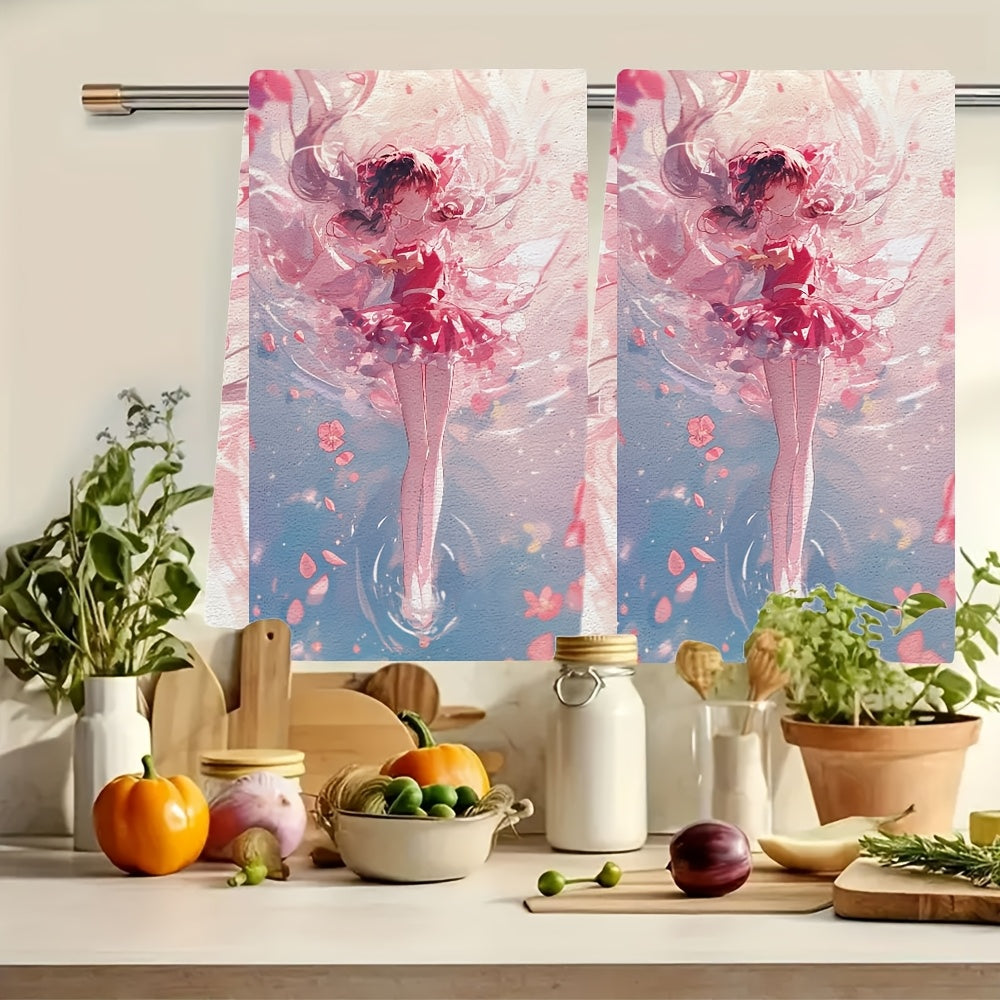 2 ta yumshoq oshxona sochiqlari to'plami, juda yaxshi o'ziga xoslik, idishlarni yuvish uchun mato, 40x60 sm