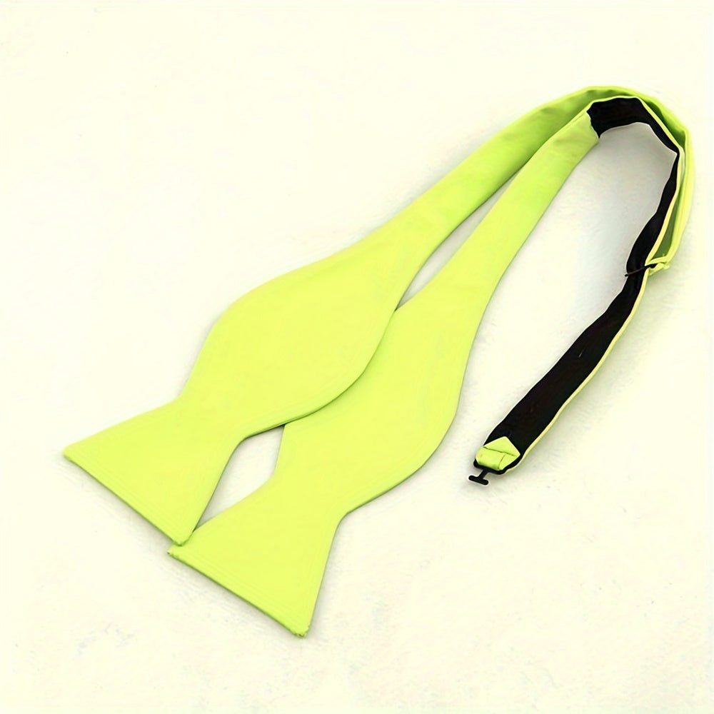 Men's Bow Tie for Weddings and Formal Events Black Satin Adjustable Accessory