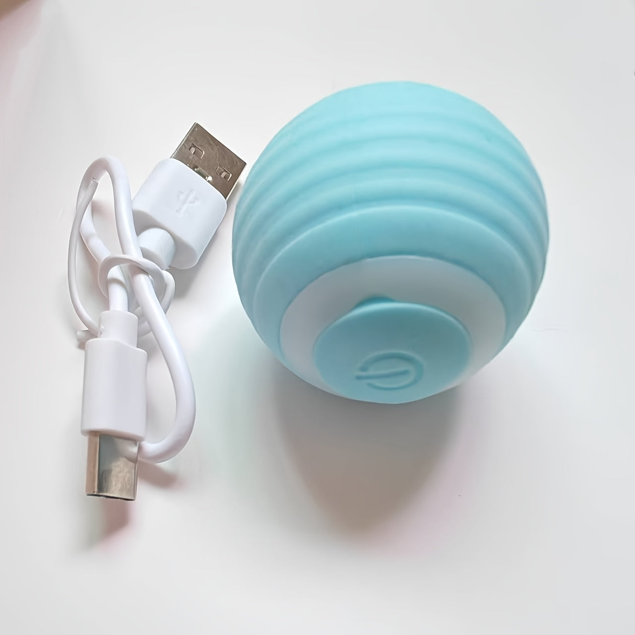 USB Rechargeable Cat Toy with Automatic Rolling Ball and Cartoon Design for Small Breeds