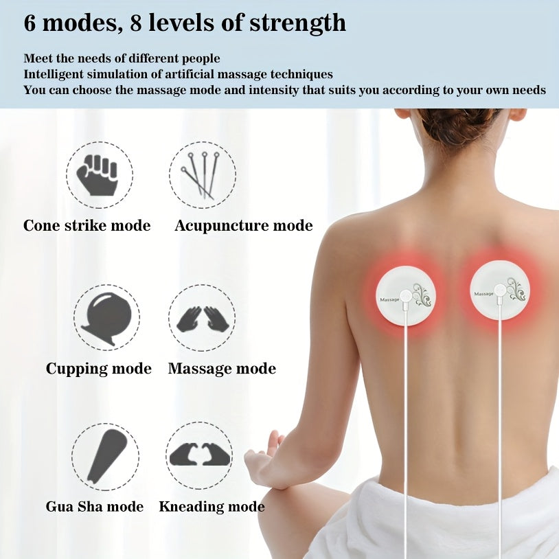 Wireless Massage Patch with EMS, 2 Modes, 6 Intensity Levels for Arms and Body