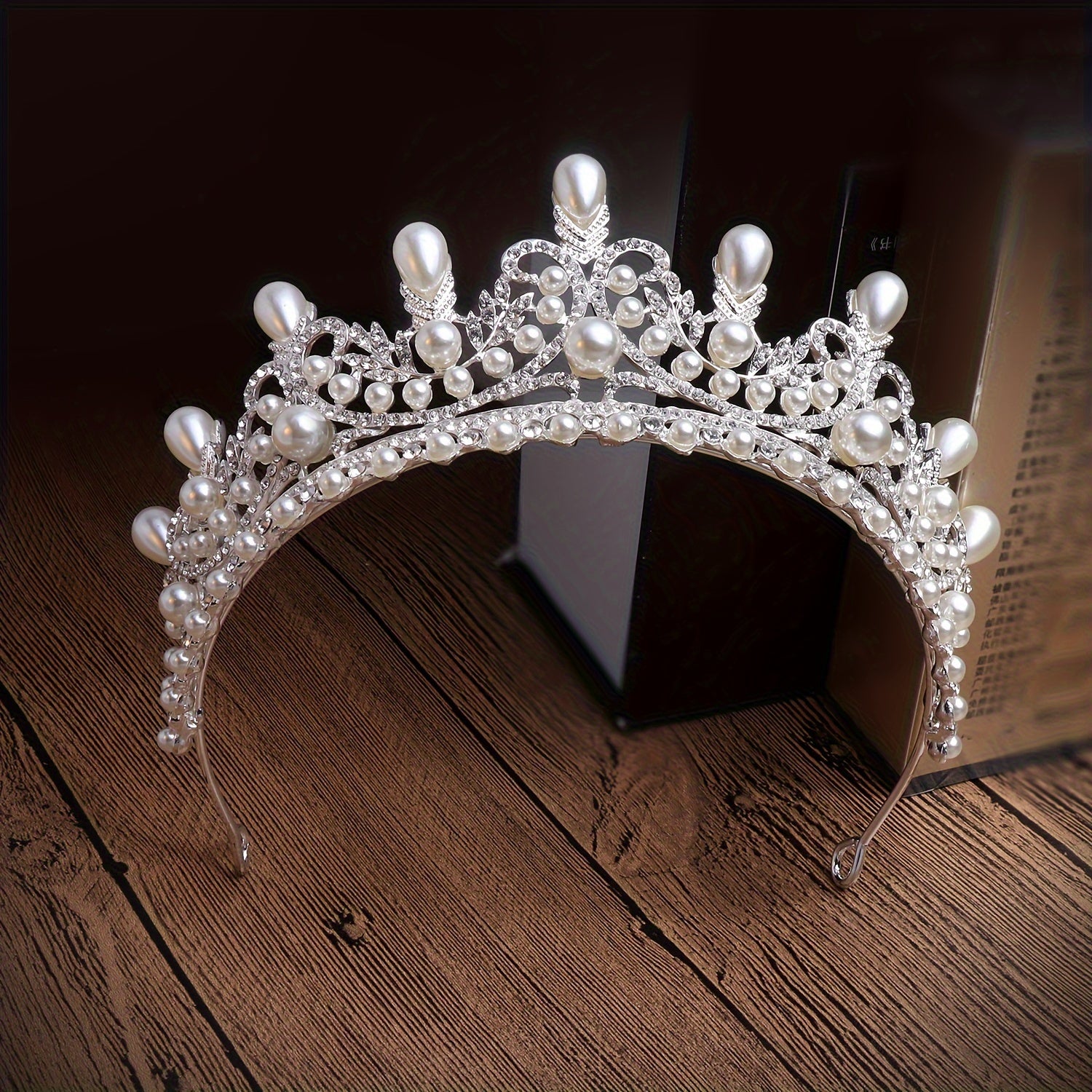 Silver Bridal Crown for Weddings, Elegant Princess Tiara, Wedding Hair Accessory