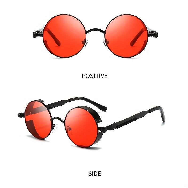 Uniseks Retro Steampunk Rangi Blokli Quyoshdan Himoyalovchi Ko‘zoynaklar Haydash va Moda uchun