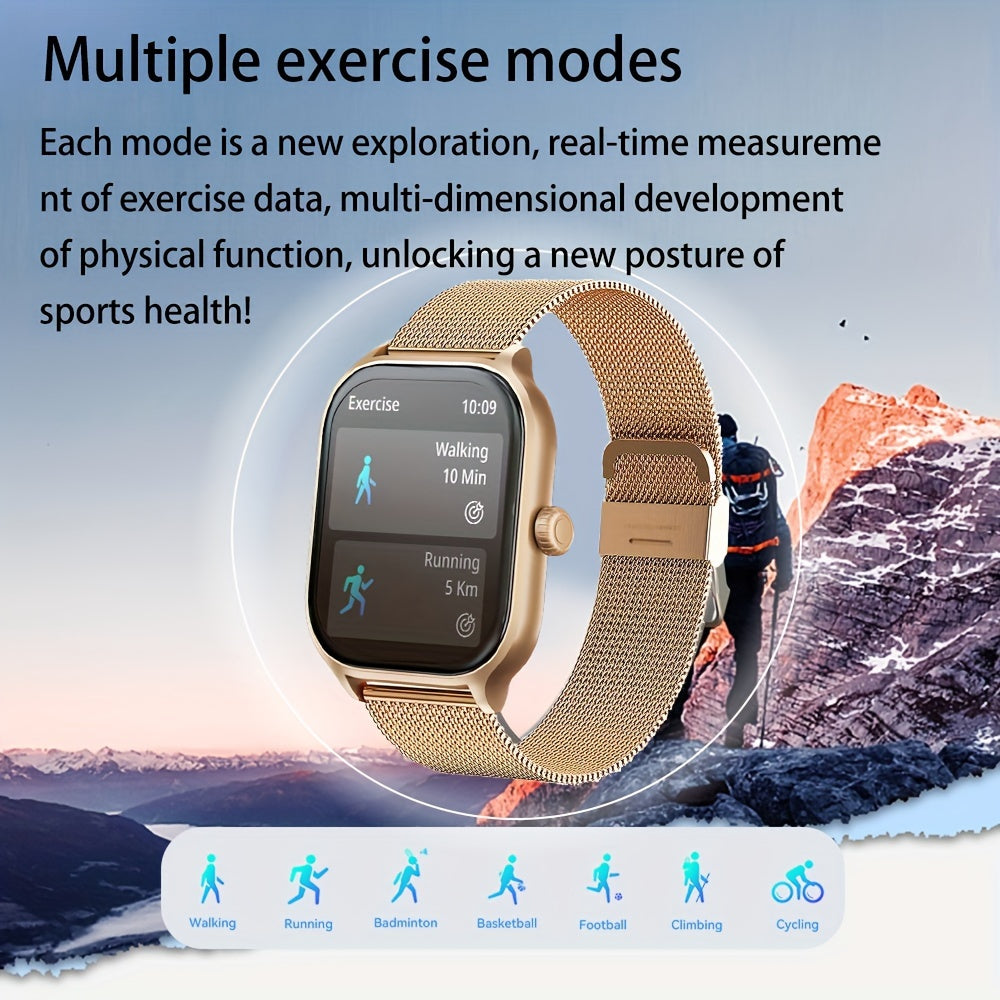 Smartwatch with 5.11cm Touch Screen Fitness Tracker Pedometer Calories Distance 100+ Exercise Modes for Android iPhone