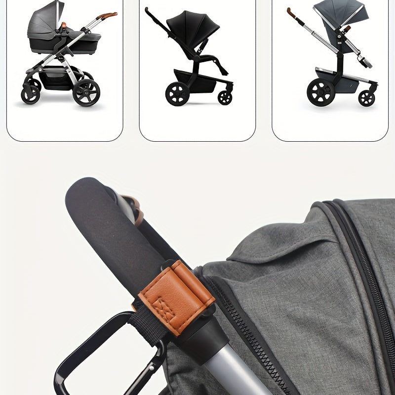 Faux Leather Buckle for Mountain Climbing Electric Bicycles Baby Strollers with Portable Hook