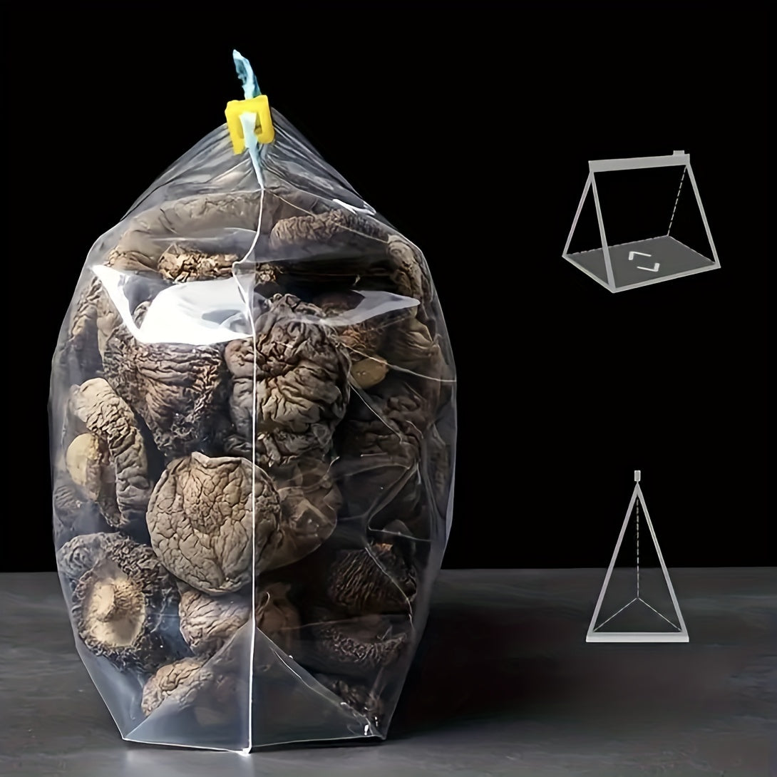 Reusable Zippered Storage Bags Set, Clear, Pantry Organizer for Fruits and Vegetables