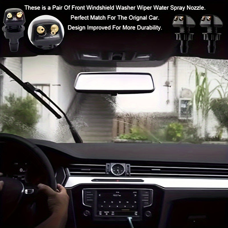 Универсальный комплект форсунок омывателя лобового стекла автомобиля, прочная шланг, несколько соединителей