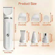 Rechargeable Pet Grooming Kit for Cats and Small Dogs with Electric Clipper and Nail Trimmer