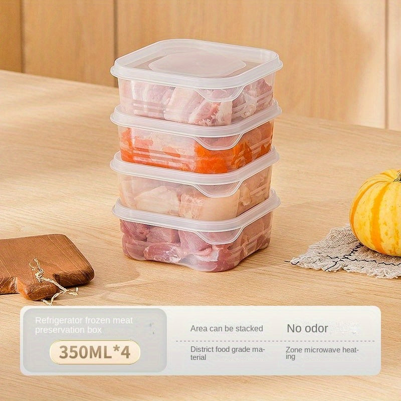 Clear Food Storage Containers Set with Locking Lids for Refrigerator Fruits Vegetables