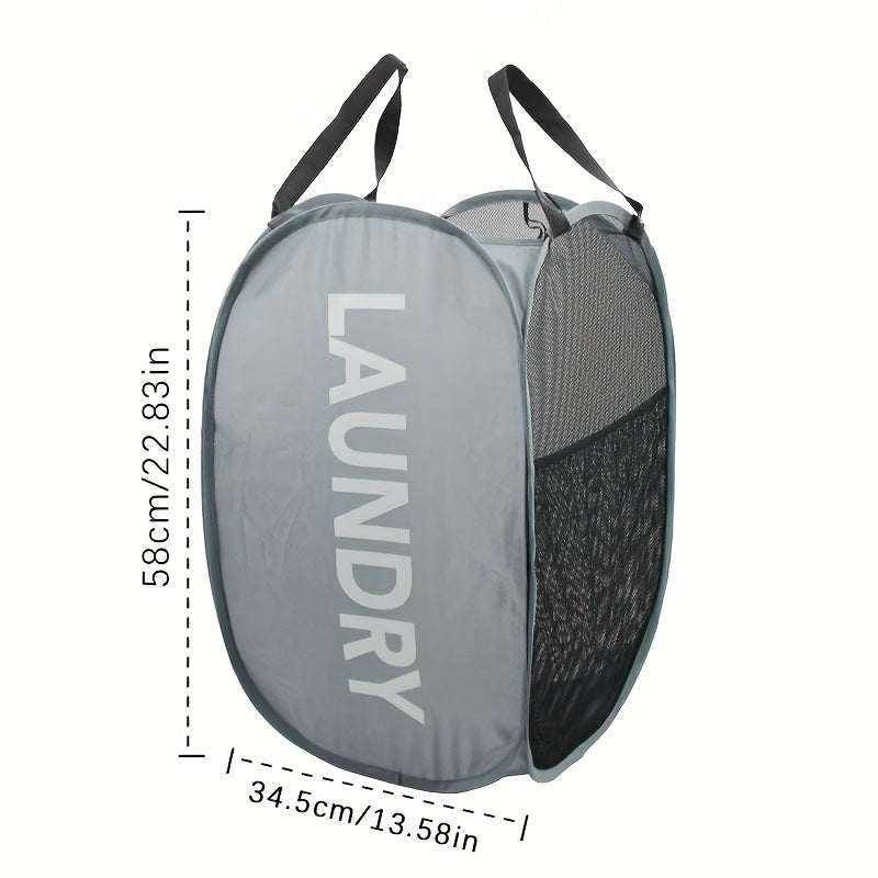 Foldable Laundry Hamper with Double-Sided Design Lightweight Durable Fabric for Bedroom and Home Storage