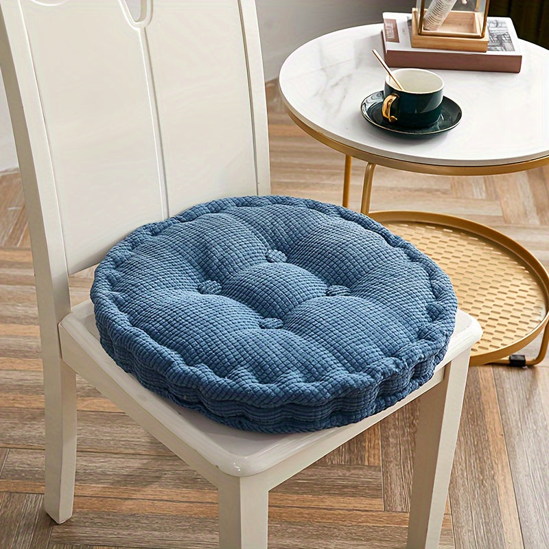 Round Dandelion Corduroy Seat Cushion for Office Bedroom Dining Chair Thick and Soft