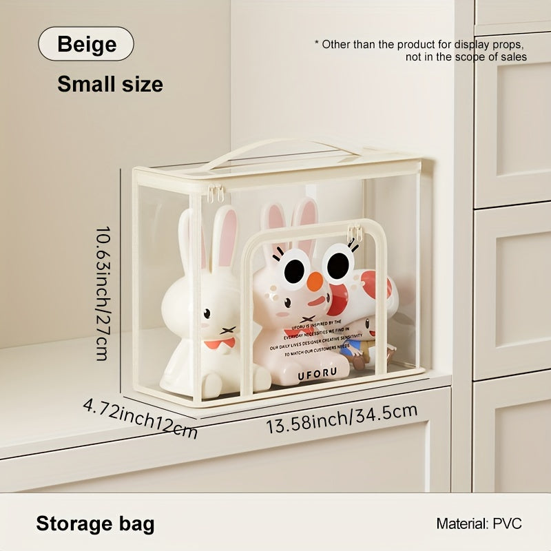 Large Capacity Toy Storage Basket with Lid PVC Organizer for Living Rooms Bedrooms Playrooms