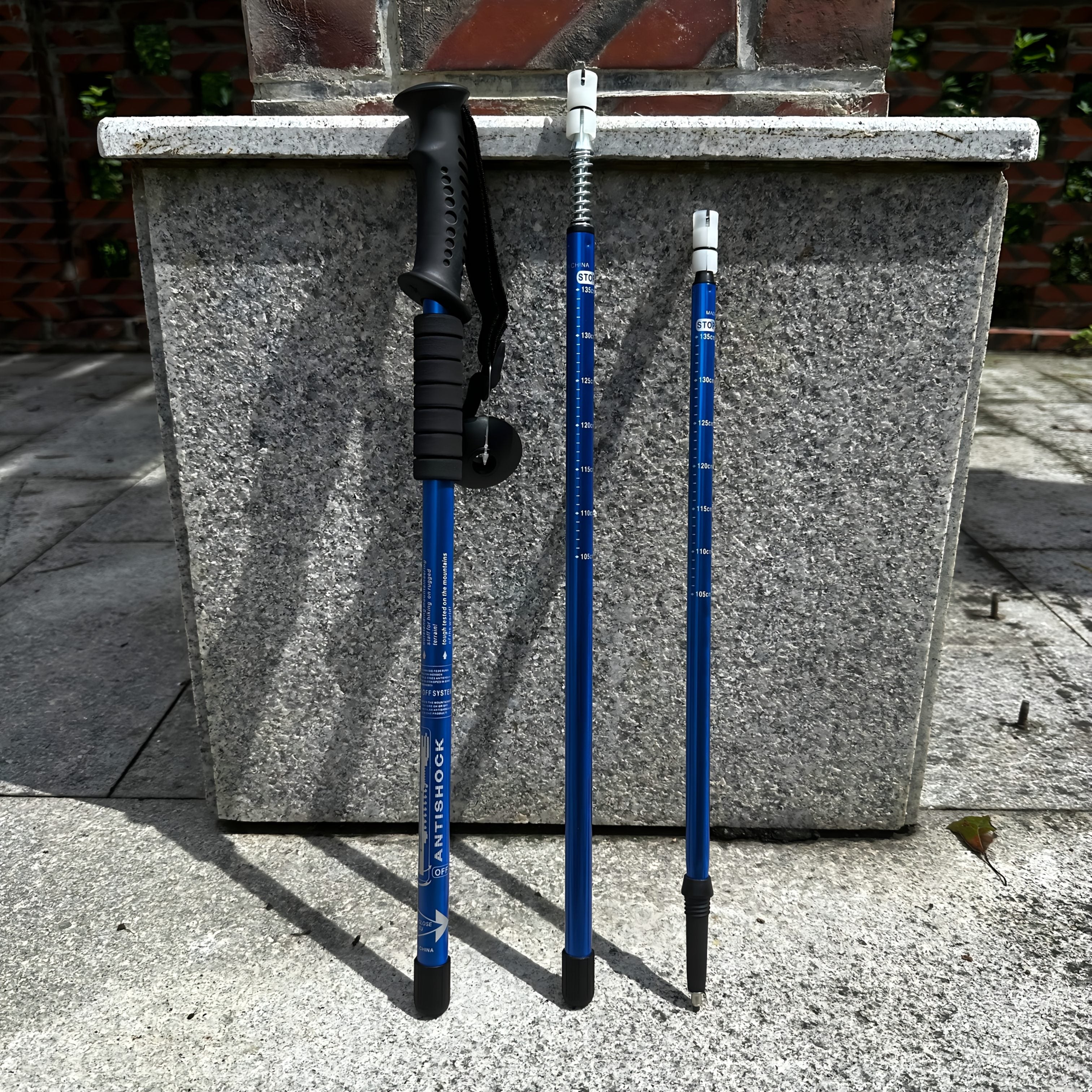 2pcs Aluminum Trekking Poles Shock-Absorbing Collapsible Adjustable for Hiking and Walking