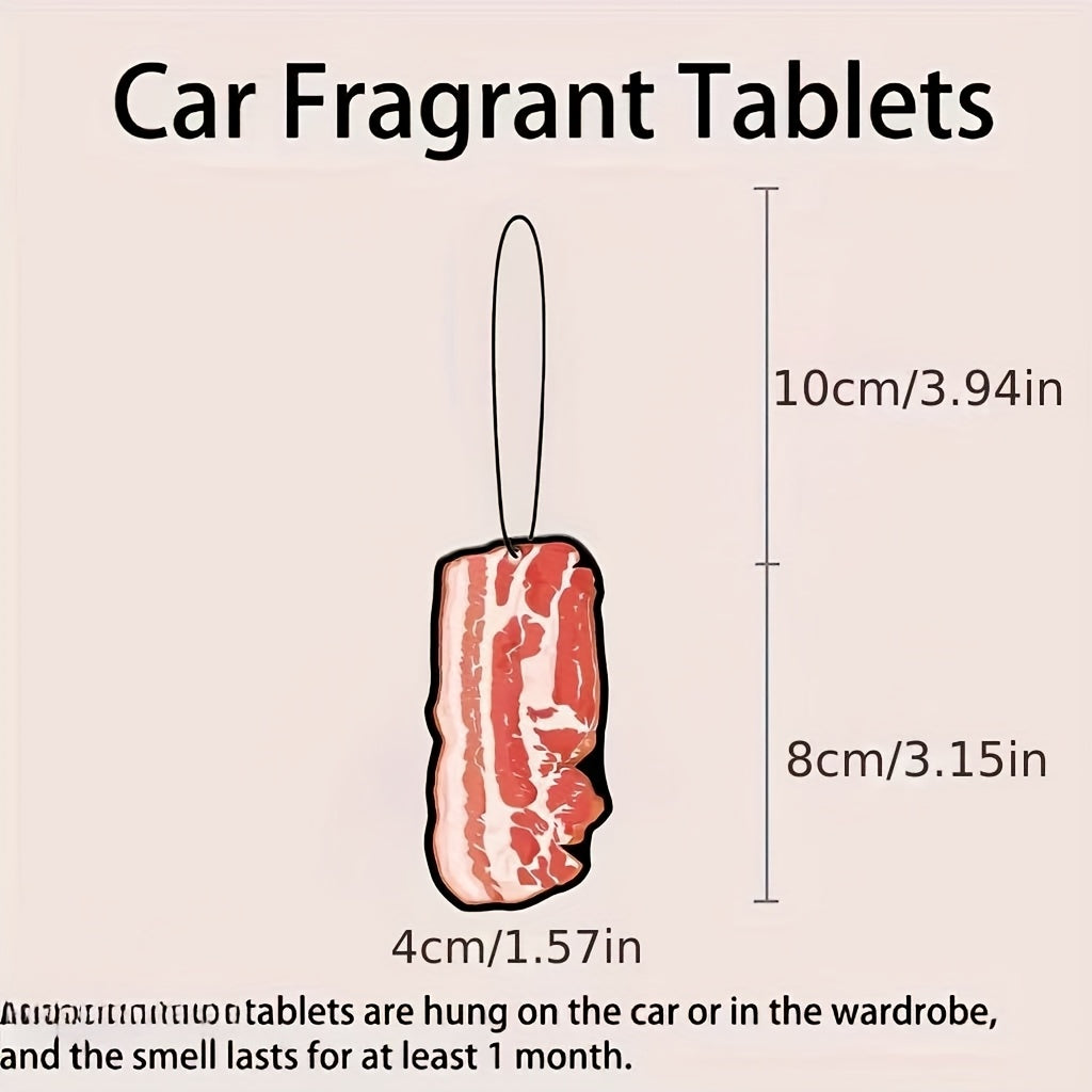 Ocean Scented Bacon Pattern Air Freshener Dual-Sided Hang Car Decor