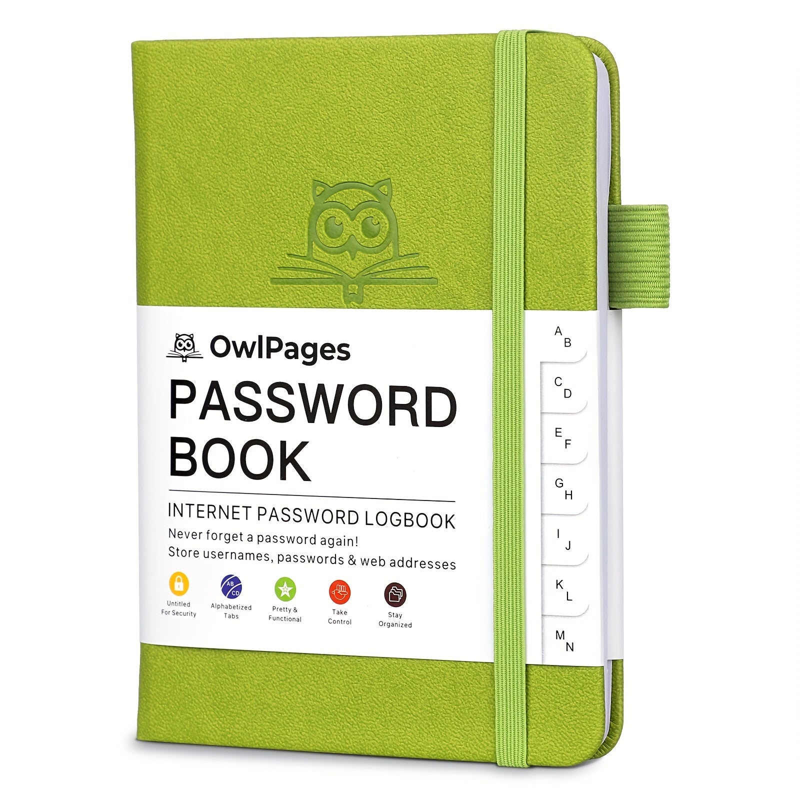 Hardcover Password Book with Alphabetical Tabs for Seniors and Adults
