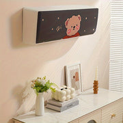 Washable Fabric Dust Cover for Wall-Mounted Air Conditioners with Cartoon Pattern