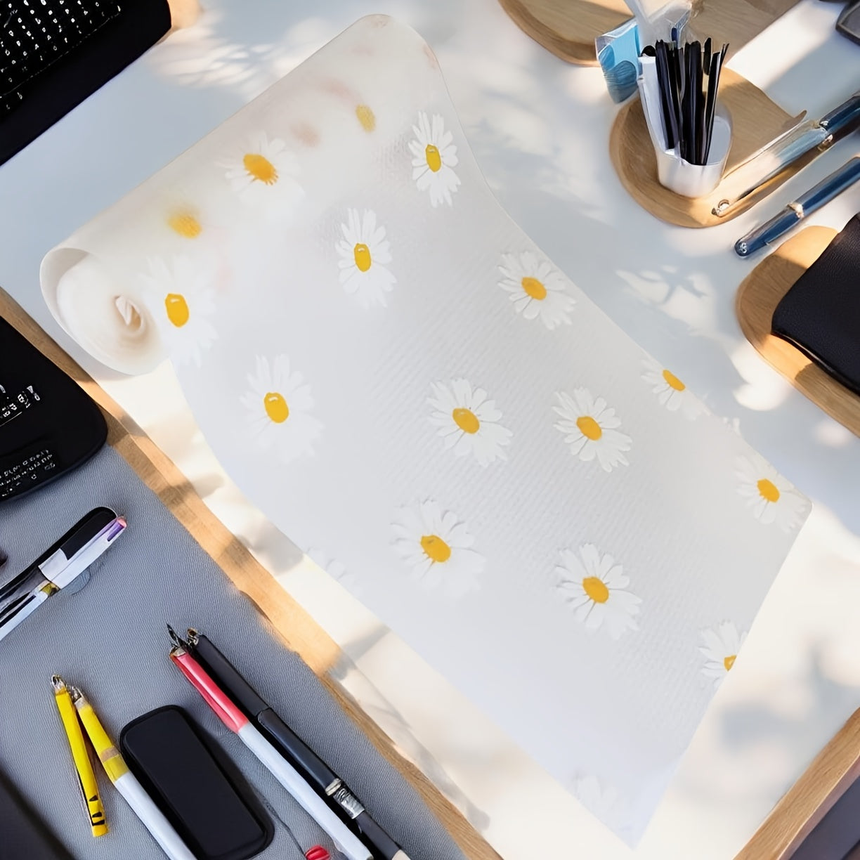 Universal Waterproof EVA Tabletop Shelf Liner for Dining, Refrigerator, Drawer