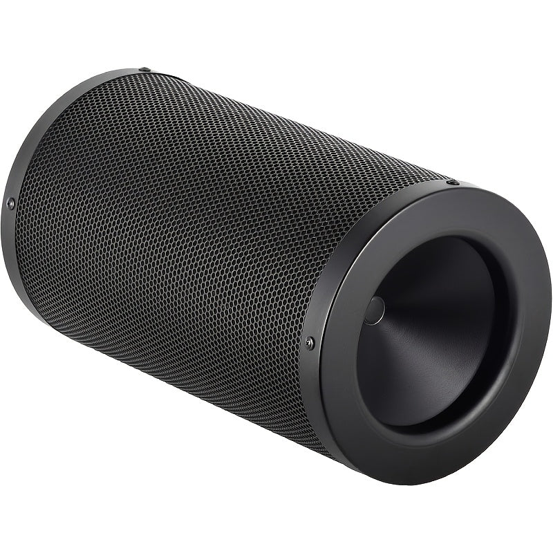 Black Metal Plant Growth Tent Air Filter 6x16 Inches Activated Carbon Hydroponic