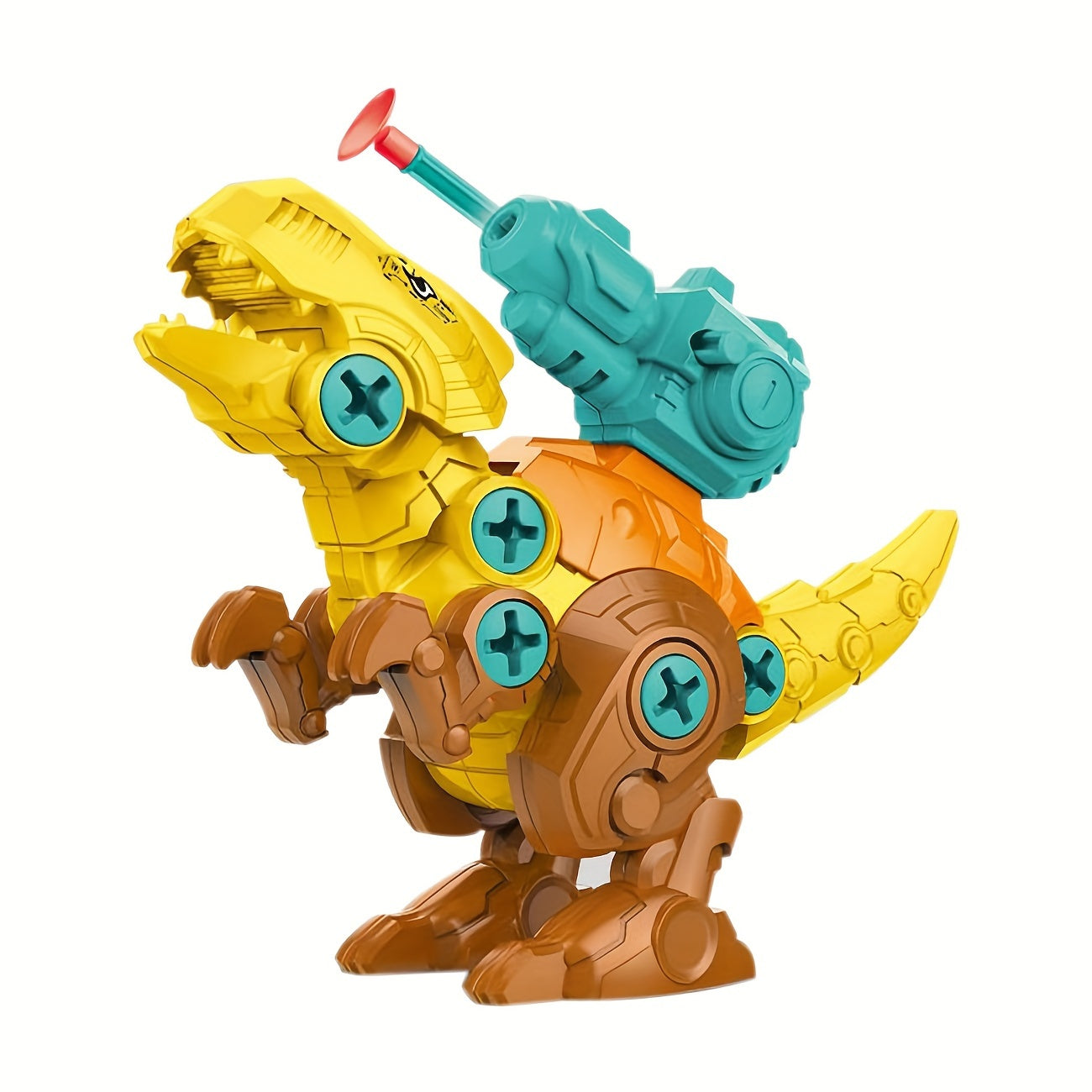Kids Educational Dinosaur Building Kit with Screws Puzzles and Ejector