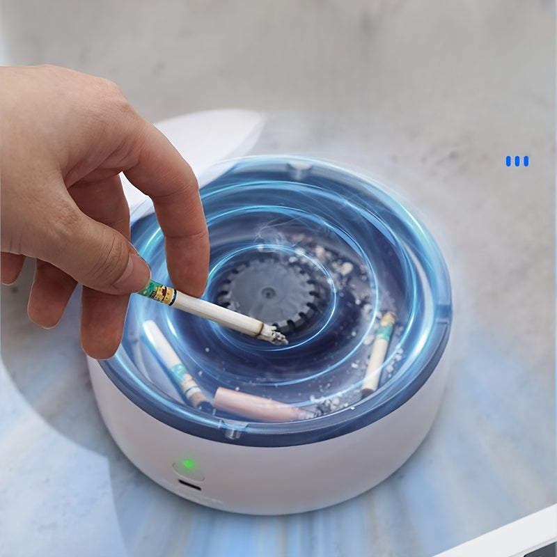 USB Rechargeable Air Purifier with Negative Ion Technology for Smoke Dust Removal White