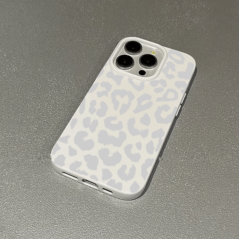 Чехол для телефона с принтом белого леопарда для различных моделей iPhone, идеален для дней рождения и подарков для партнеров.