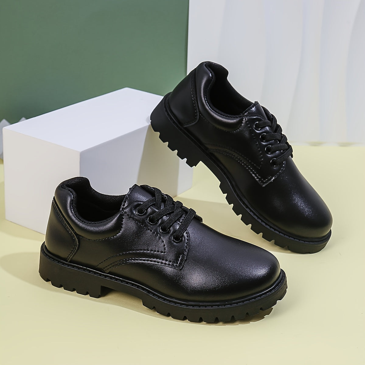 Zapatos Oxford para niños y niños de cuero antideslizantes, zapatos casuales de vestir para escuela y fiestas