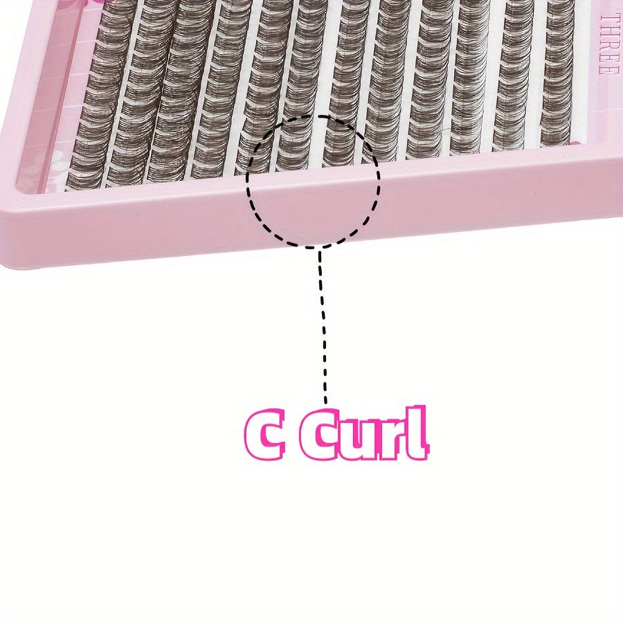 12 Rows of 168 Natural Style False Eyelashes for DIY Natural Look Reusable Cat Eye Cross