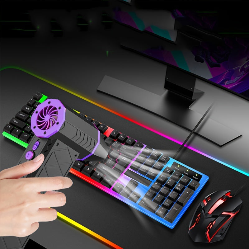 USB rechargeable handheld blower with digital display for camping outdoor use