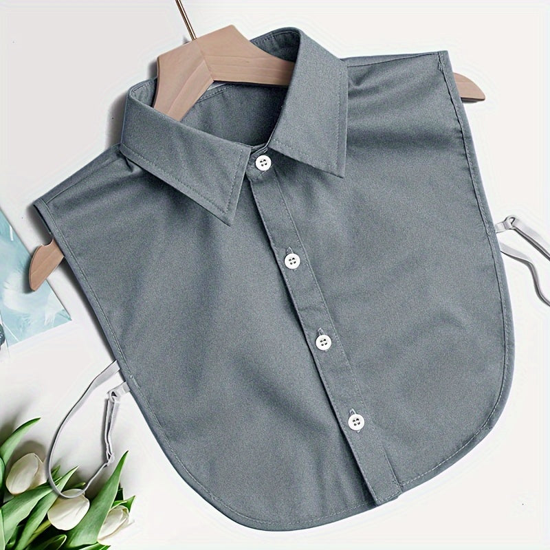 Men's Detachable Polyester Knit Shirt Collar Accessory for Neckwear Unisex