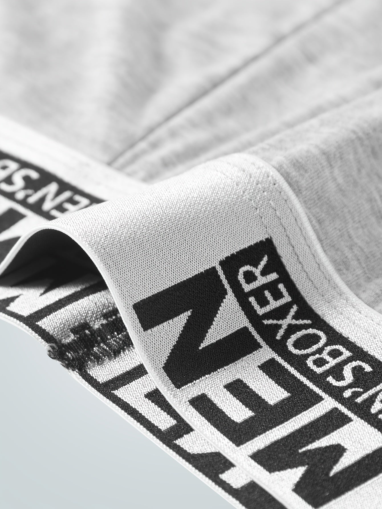 Men's Boxer Briefs Set of 3 Breathable Soft Stretchy Cotton-Viscose Black Gray Blue