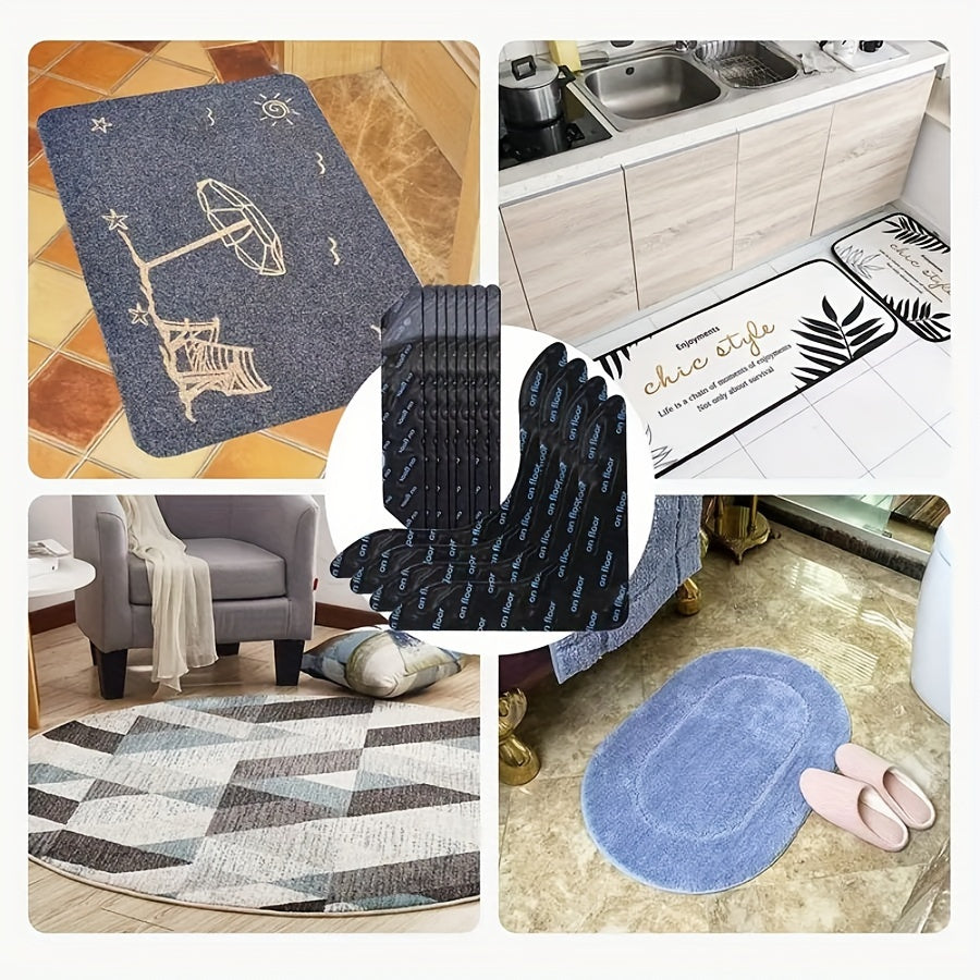 12-штук нескользящих моющихся ковровых зажимов для ковров и ковриков