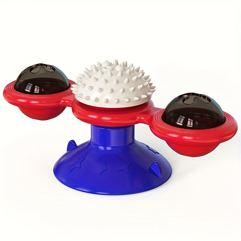 Rotating Cat Toy with Windmill Turntable Stimulates Play and Vitality