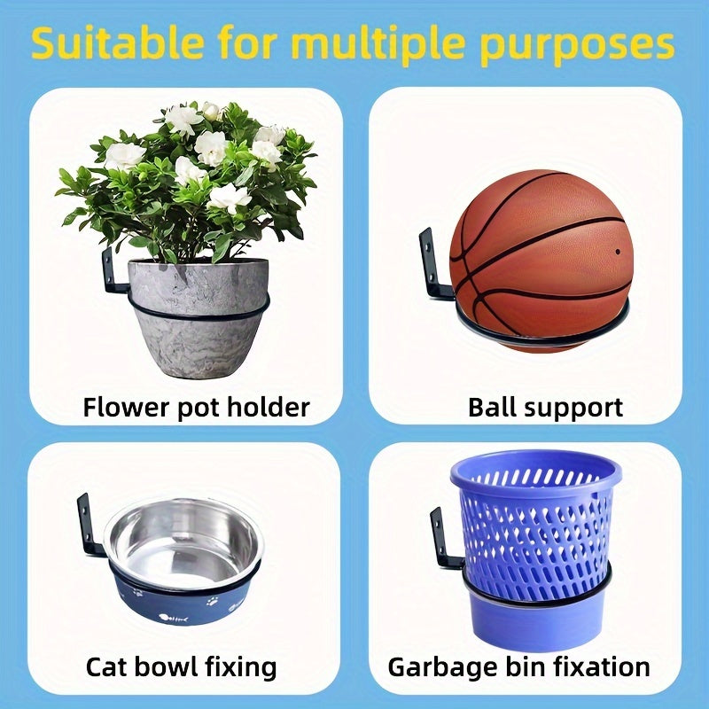 Metal Wall-Mount Plant Bracket with Heavy Load Capacity for Indoor Plants and Baskets