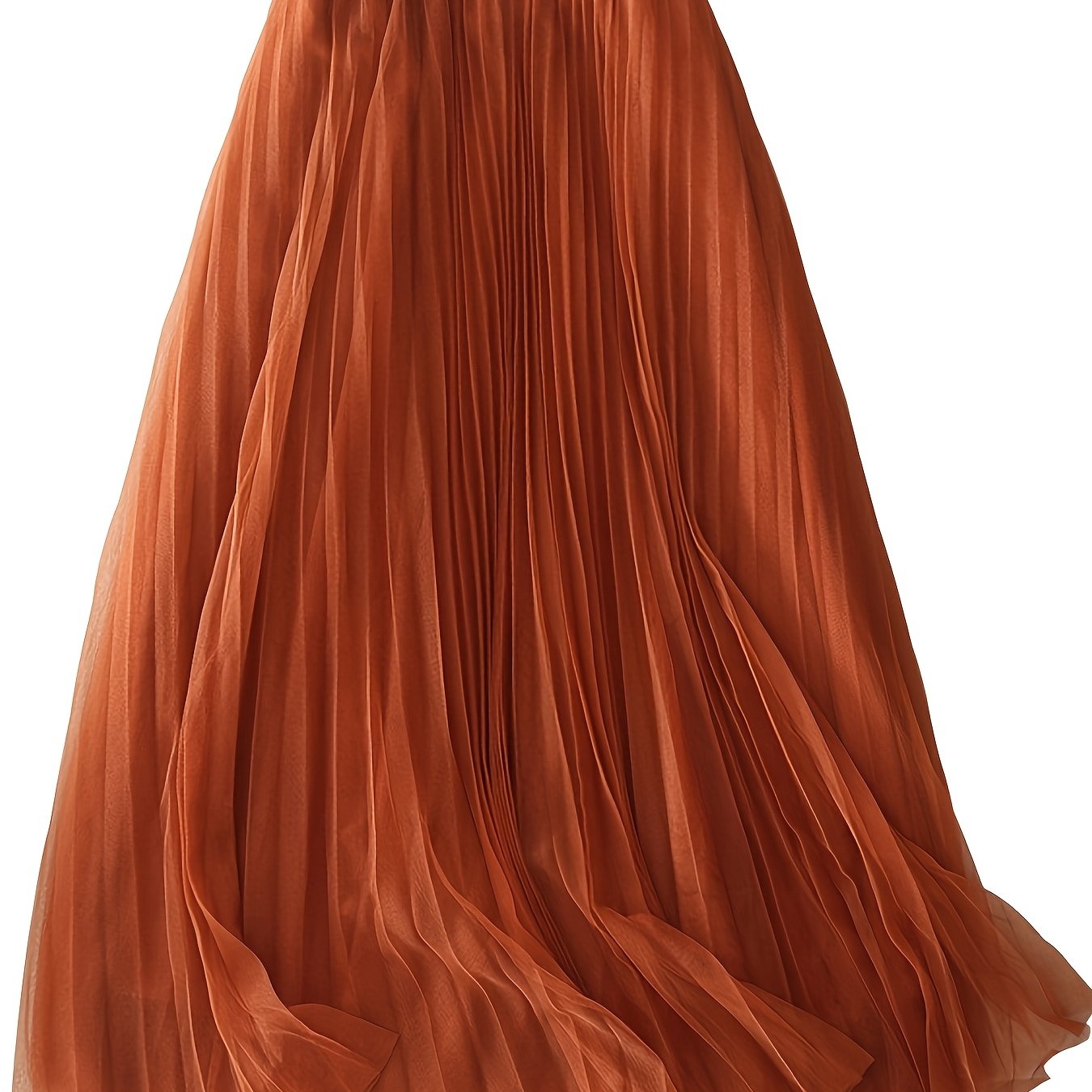 Women’s Tulle Skirt 3-Layer A-Line Midi Solid Polyester Elegant All Seasons