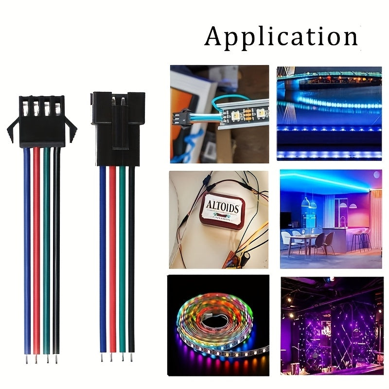 5 Pairs JST SM Series Male Female Cable Connectors for LED Strip Light Drivers 2/3/4/5/6 Pin