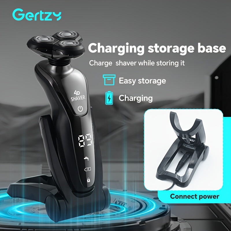 Мужская электробритва 6-в-1 влажная и сухая перезаряжаемая 3D вращающаяся бритва