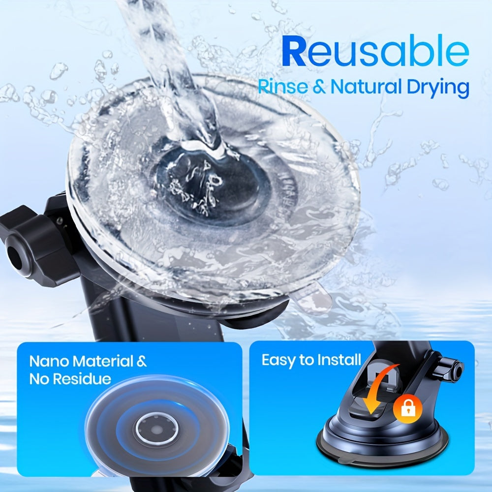 Car Phone Holder Mount 2-in-1 Upgraded Bumpy Roads Friendly Dashboard Vent