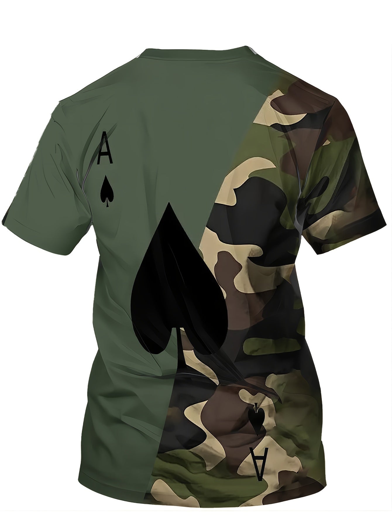 Мужская повседневная графическая футболка с коротким рукавом из полиэстера с цифровой печатью