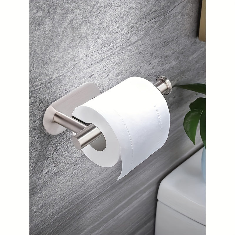 Stainless Steel Self-Adhesive Toilet Paper Holder Wall Mount Bathroom Accessory