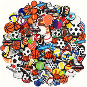 Unisex Sport-Themed Charm Elements for DIY Shoes Bags or Bracelets 15/22/33/82/102pcs