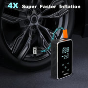 Electric Car Tire Inflator Rechargeable Lithium Battery Fast Inflation for Car Bikes and Sports Equipment