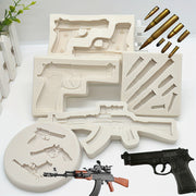 Silicone Gun Bullet Chocolate Mold for Candy Fondant and Treats