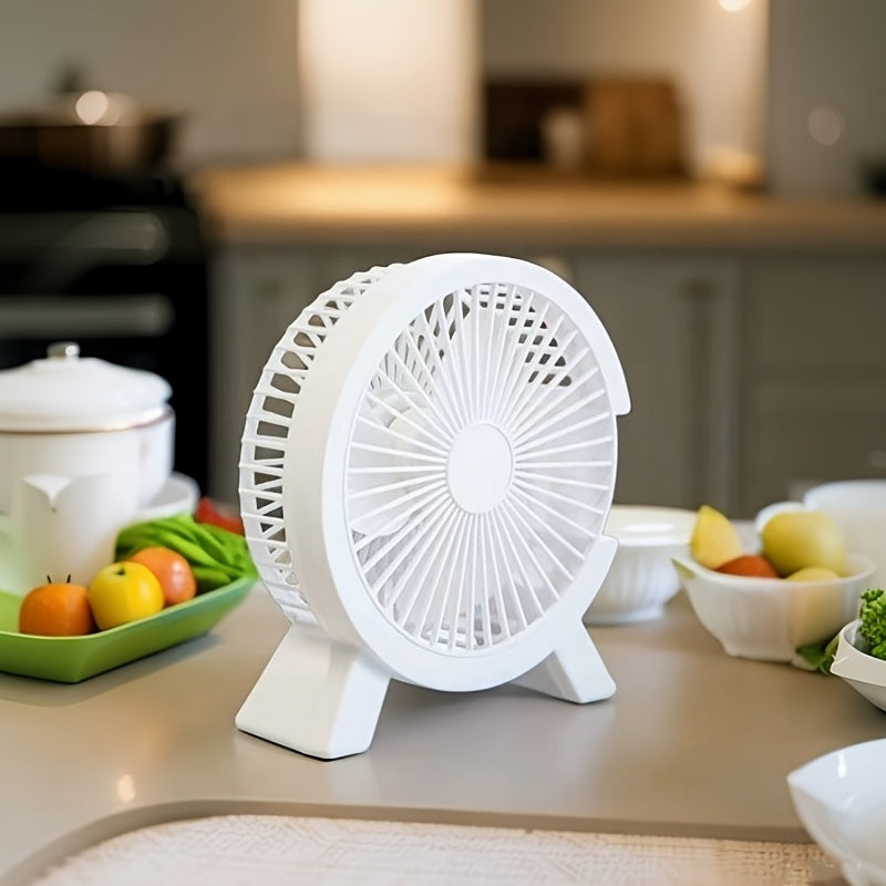 Pink Green White USB Desk Fan for Home Office Quiet Compact USB Powered