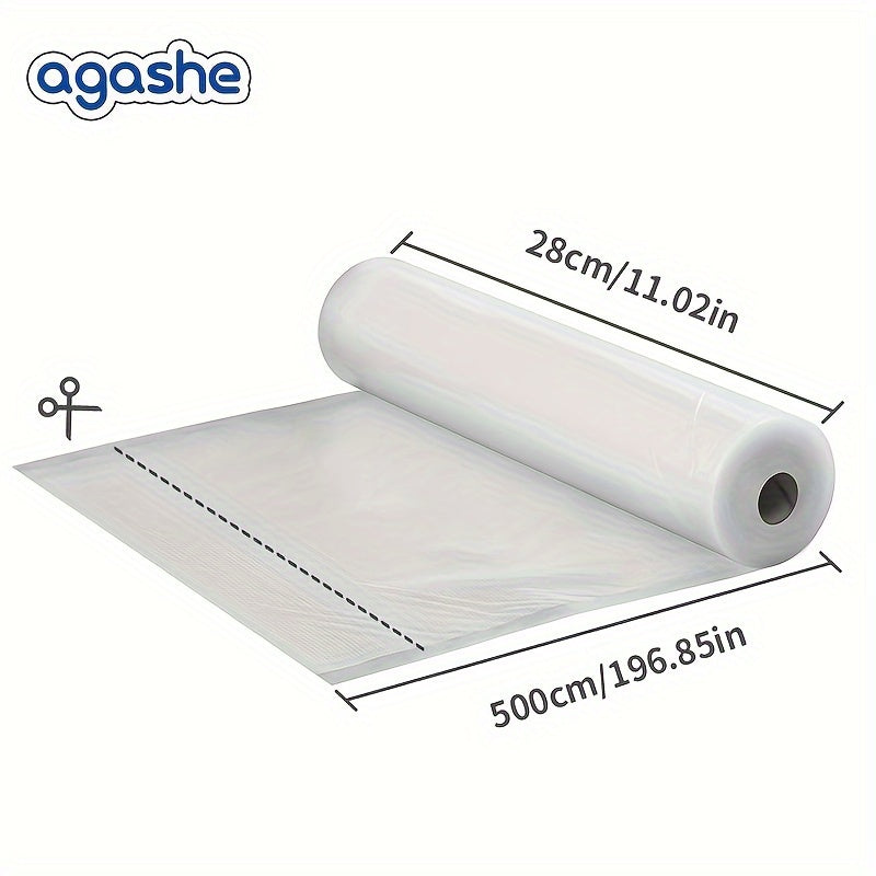 1 Roll Heavy Duty Vacuum Sealer Bags, 5m Long, Puncture Prevention, Heat Resistant, Ideal for Food Storage, Meal Prep, Steak, Sous Vide Cooking