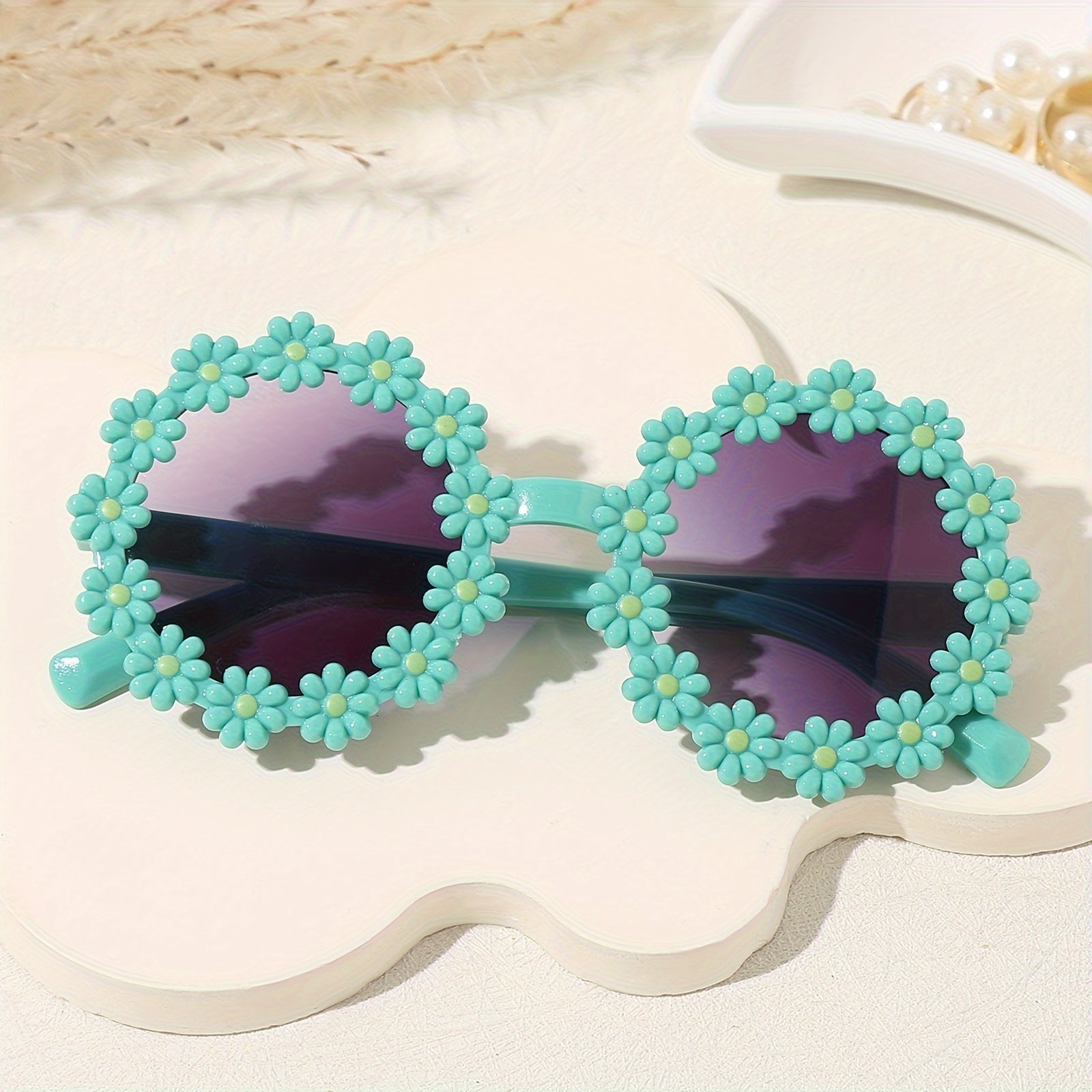 Women’s Hair Accessories Set 3 Pieces Bow Clip Floral Glasses Elegant Cute for Ages 14+