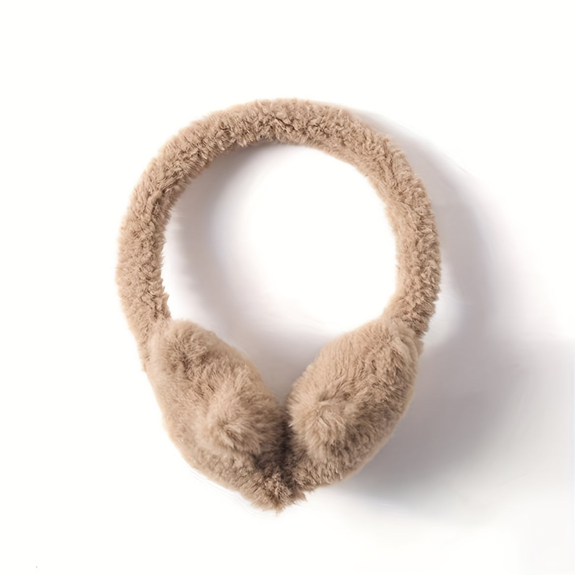 Women’s Plush Earmuffs with Star Design, Cozy Knit Winter Ear Warmers
