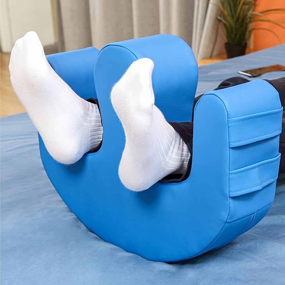 Memory Foam Bedroll Pillow for Elderly Blue Contoured Support