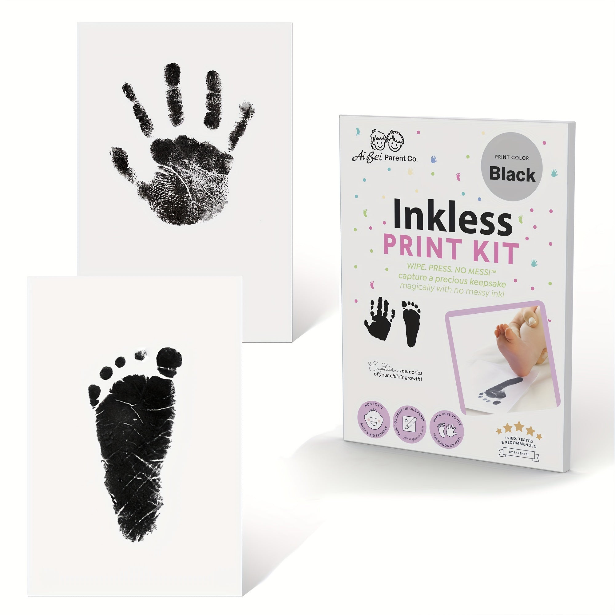 Baby Handprint Kit Non-Toxic Silicone Memory Keepsake for Milestones
