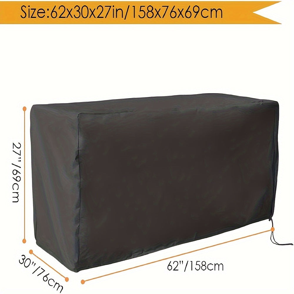 Waterproof 210D Oxford Cloth Deck Box Cover Dustproof Sunproof Outdoor Patio Black